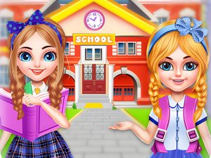 Twins Sisters Back to School - Fun Educational Game for Kids